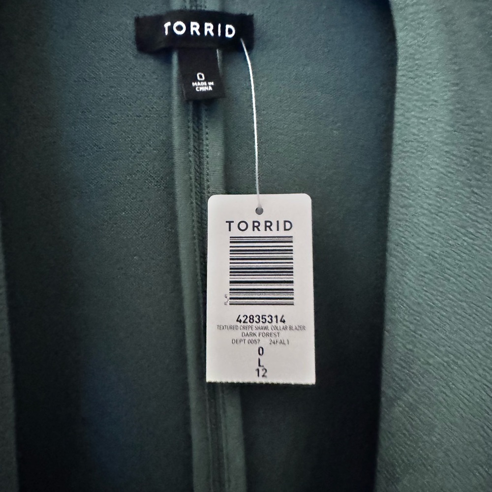 Torrid Women's Forest Green Blazer